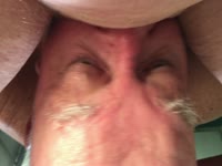 Closeup POV movie captures cunt hungry guy burying his face deep in plump wifes wet pussy